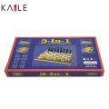 Jeu d&#39;Echecs en Bois 3 en 1 Échiquier de Backgammon Fabricant